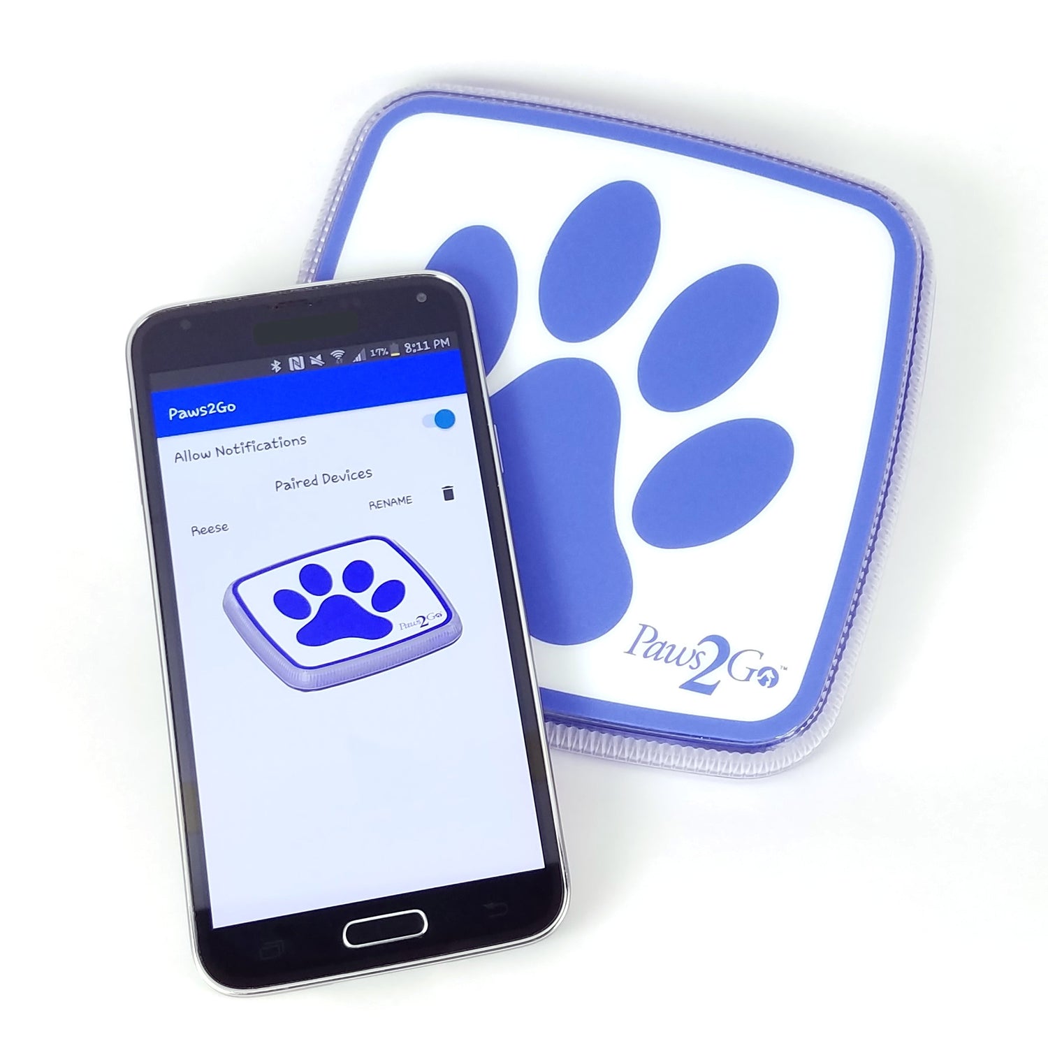 Paws2Go dog doorbell mobile app